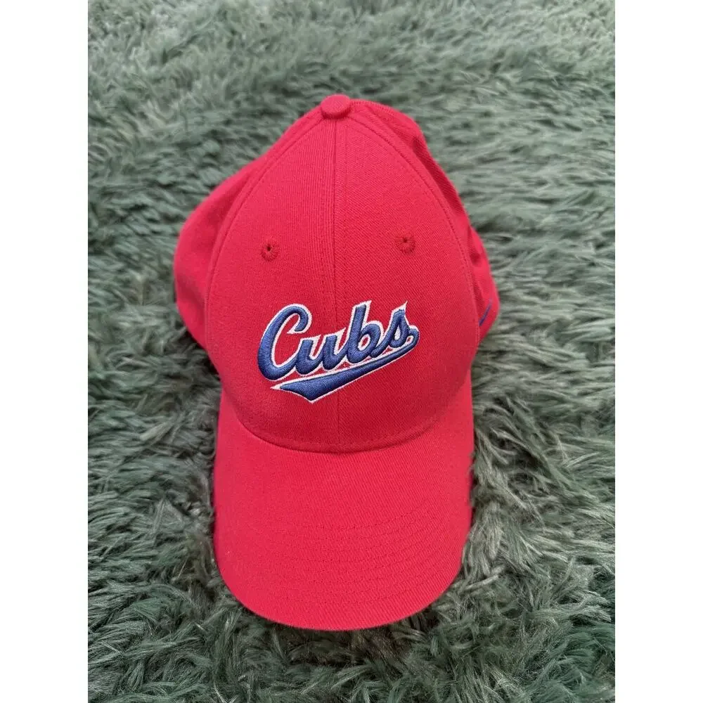 Nike Chicago Cubs Red One Size Fits Most Swoosh Flex Baseball Cap Hat MLB